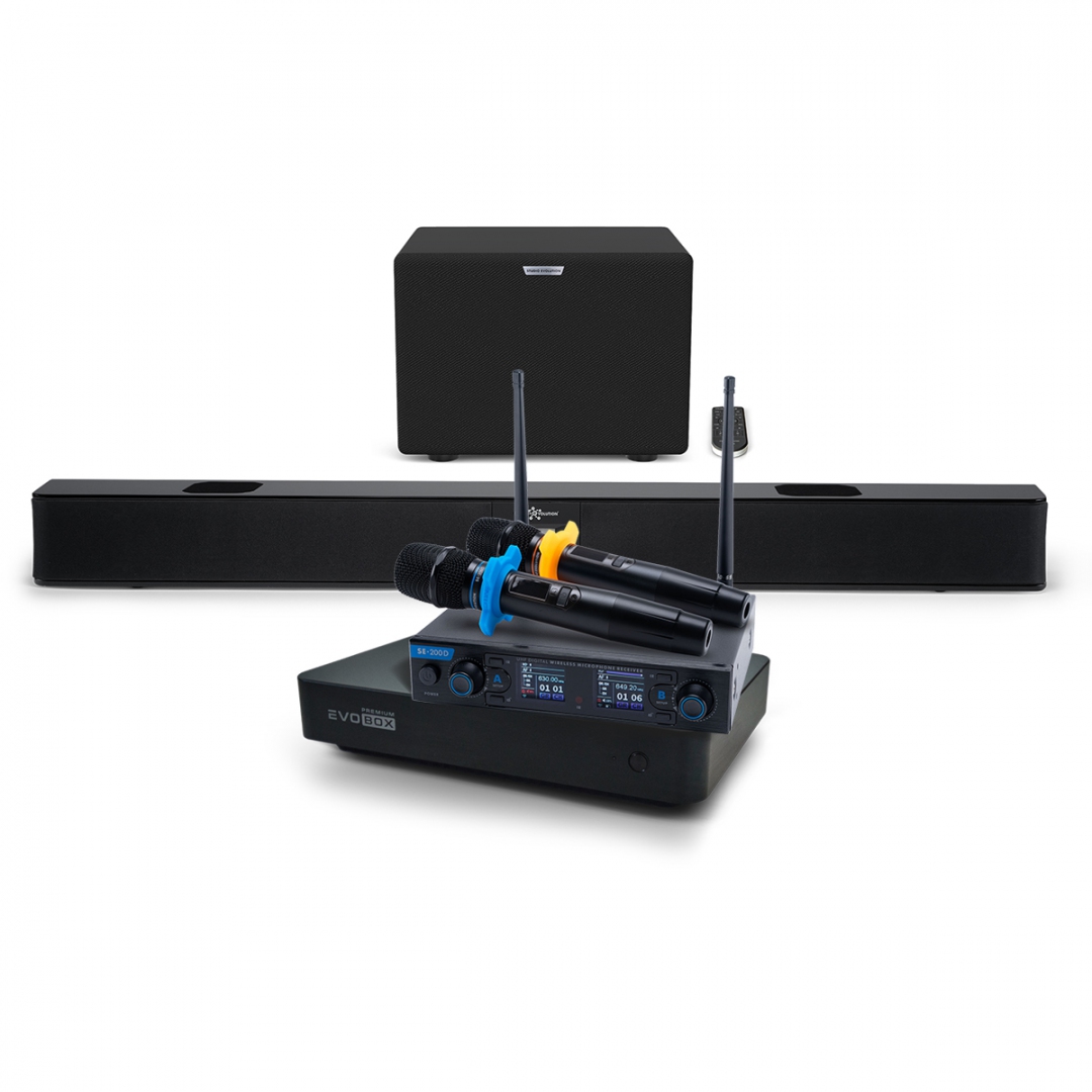 Hi-End караоке-система EVOBOX Premium + EvoSoundBar (саундбар с караоке) в Мариинске