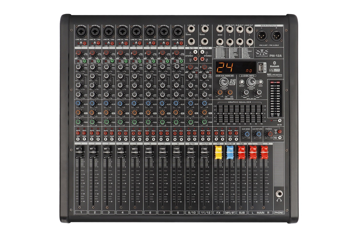 SVS Audiotechnik mixers PM-12A Активный аналоговый микшерный пульт, 12-канальный в Мариинске
